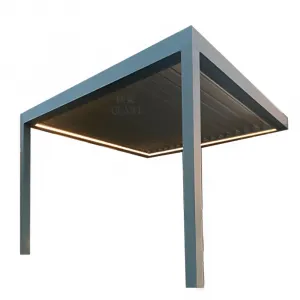 Gumei Outdoor Pavilion Garden Buildings Waterproof Bioclimatic Motorized Louvered Outdoor Aluminum Pergola