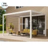 Gumei Motorised Manual Outdoor Gazebo Pergola for Sunshade Outside Louvre Roof Bioclimatic Aluminium Modern No Plastic