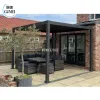 Gumei Outdoor Custom Size Aluminum Motorized Pergola Roof System for Courtyard Modern Patio Cover