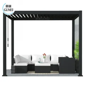 Gumei Outdoor Waterproof Manual Aluminium Garden Pergola