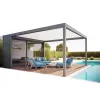 Gumei Pergola Bioclimatique Aluminum Outdoor Waterproof Roof Motorized Garden Manual Louvered Aluminium Pergola
