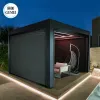 Aluminium Bioclimatic Pergola Waterproof Louver Roof Pergola