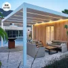 Bioclimatic Motorized Garden Gazebo Outdoor Waterproof Aluminium Louvered Pergola