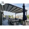 Easily Assembled Aluminum Gazebo Motorized Retractable Awning Pergola Outdoor Folding Retractable Roof