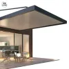 Garden Aluminium Automatic Awning Motorized Awning Retractable Bioclimatic Pergola 5x5m
