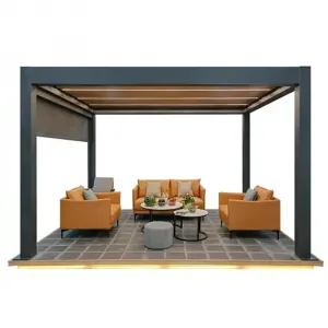 Louver Pergola Bioclimatic Pergola 3x3m Automatic Shading Outdoor Aluminum Gazebo Opening Roof Pergola Dealers