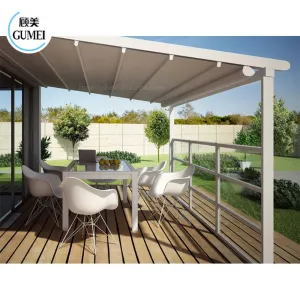 PVC Waterproof Pergola Balcony Folding Retractable Roof Systems for Garden