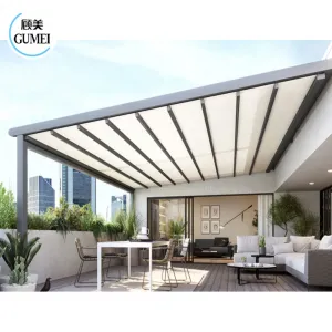 Wholesale Motorized Electric Pergola Retractable Roof Systems Waterproof Awning