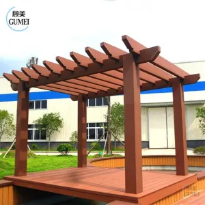 Wood Like Garden Patio Pergola Modern Style Aluminium Outdoor Gazebo Pergola