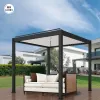 3x4 Gazebo Modern Aluminium Pergola with LED Lights for Swimming Pool