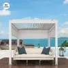 Hot Sale Modern Design Parts Pergola Louver Shutter Roof With Motorized Louver and LED Light for Garden Living