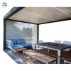 Hot Sale Opening Louver Roof Outdoor Motorized Sunshade Garden Aluminium Pergola With RGB Light