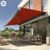 Hot Sale Outdoor Aluminum Frame Motorized Full Cassette Retractable Awnings With LED Light