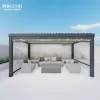 Luxury Modern Outdoor Pergola Aluminium Waterproof Louver Roof Metal Garden Pergola