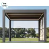 Luxury Motorized Pergola Patio Roof Pergola Furniture Sets Garden Gazebo Outdoor Furniture Pergola White Exterior