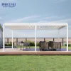 Modern Bioclimatic Aluminum Pergolas Electric Motorized Louvred Patio Systems Outdoor Waterproof Adjustable Louvered Roof Gazebo