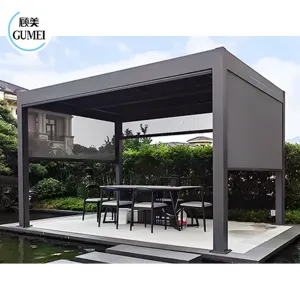 Modern Bioclimatic Pergola Garden Aluminium Pergolas Louvered Roof Louver Pergola for Outdoor Swimming Pool