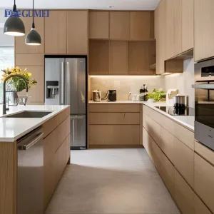 Modern Classic Cheap Price Complete Kitchen Furniture Set Aluminium Drawer Pulls Wood Melamine Cabinets Kitchen Designs