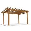Modern Design Pergola Outdoor Wood Like Aluminum Pergola for Garden Patio