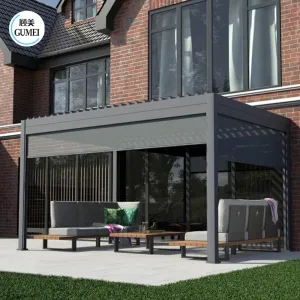Modern Garden Outdoor Aluminum Louvered Pergola Aluminium Pergola Gazebo Outdoor Furniture Garden