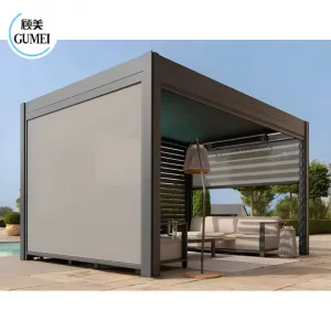 Modern Garden Waterproof Aluminium Bioclimatic Pergola Roof Kits Outdoor Aluminum Pergola Outdoor
