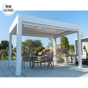 Modern Luxury Pergola 3x3 3x54 Patio Garden Waterproof Outdoor Motorized Louvered Aluminium Motorized Pergola