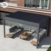Modern Outdoor Aluminium Pergola Motorized Winter Gazebo Sunroom Competitive Price Luxury Glass Sunroom Greenhouse