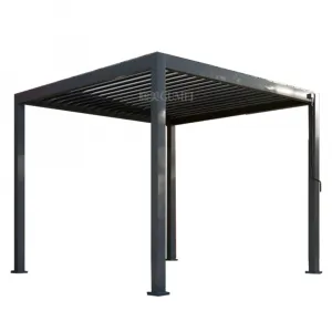 Modern Outdoor Waterproof Aluminium Pergola Garden Building Bioclimatic Motorized Louvered Pergola