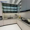 Modern Solid Wood Kitchen Cabinet Backsplash Factory Direct Custom Kitchen Cupboard Set for Whole House Apartment Customization