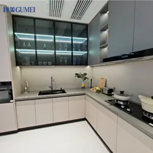 Modern Solid Wood Kitchen Cabinet Backsplash Factory Direct Custom Kitchen Cupboard Set for Whole House Apartment Customization