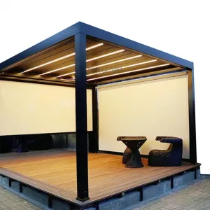 Modern Style Aluminium Louvered Pergola Outdoor Pergola Aluminum Louver Roof System Garden Pergola