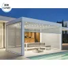 Modern Waterproof Outdoor Pergola Motorized Aluminium Louvered With Led Light Custom Garden Bioclimatic Pergola