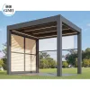 Modern Waterproof Outdoor Pergola Patio Bioclimatic 3X3m 3x4m Motorized Louver Aluminum Pergola Metal Pavilion