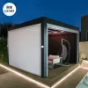 Modern Waterproof Pergola Louver Design Aluminum Bioclimatic Pergola Garden Buildings Pergola With Louvered Roof