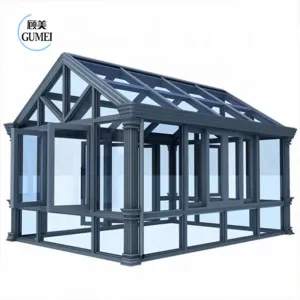 Modular Prefab Four Season Solarium Hollow Sun House Anti Noise Insulated Garden Sun Room