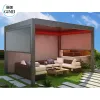 Motorized Garden Shed Bioclimatic Pergola Louvered Arched Roof Remote Control Outdoor Pergolas
