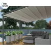 Motorized PVC Fabric Retractable Roof Aluminum Waterproof and Sun Shade Pergola with Led Lights