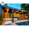 2024 New Gray Awning Outdoor Pergola Waterproof Aluminum Cover Arches Arbours Pergolas
