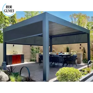 Outdoor Aluminum Gazebo Pergolas Waterproof Aluminium Pergola Louvered Roof Arches Arbours Pergola