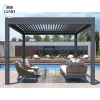 Outdoor Custom Motorized Aluminum Pergola Garden Building Aluminum Modern Waterproof Louvered Bioclimatic Aluminium Pergola