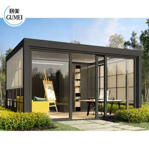 Outdoor Garden Aluminium Pergola With Adjustable Louvers 3x3 3x4 m Waterproof Garden Building Motorized Aluminium Pergola