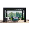 Outdoor Louvered Pergola Gazebo with Zip Screen Blinds Bystems Bioclimatica Garden Buildings Manual Aluminum Pergolas