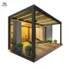 Outdoor Modern 3X3m 3x4m Waterproof Pergola Bioclimatic Aluminum Pavilion Motorized Louver New Condition Directly Manufacturer