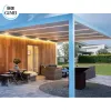 Outdoor Motorized Pergola Bioclimatic Waterproof Garden Buildings Motorized Louvered Roof Aluminum Pergola