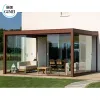 Outdoor Opening Roof Systems Pergola Motorized Grey 3x4 Meter Pergola Covers Designs With Fencing