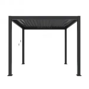 Outdoor Pergola 3x4 Waterproof Garden Buildings Manual Louvered Roof Bioclimatic Aluminum Pergola
