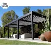 Outdoor Waterproof Garden Pergola Motorized Gazebo Aluminum Louver Pergola Roof Systems Garden Sets