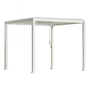 Pergola Para Exterior Manual Louver with Waterproof Blind Outdoor Garden Buildings Bioclimatic Aluminium Pergola Roof