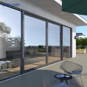 Residential House Commercial Heavy Duty Thermal Break Automatic Sliding Door Aluminum Patio Glass Door
