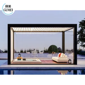 Super Quality Outdoor Canopy Waterproof Aluminium Pergola Bioclimatica Sliding Door Custom Size Pergola and Tents Services